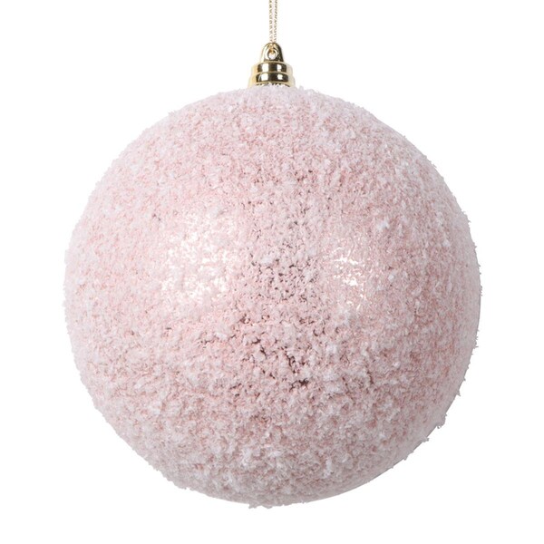 Vickerman 4.75 in. Matte Snow Ornament, Rose Gold - 4 per Bag - MT220358