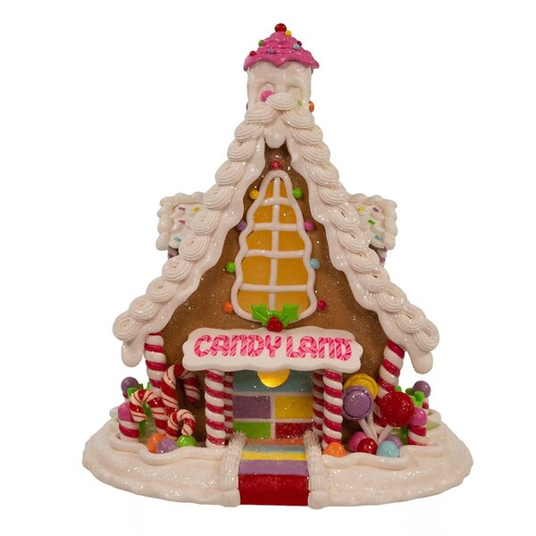 Candyland 11.5 in. Battery Operated Lit  Gingerbread House Table Piece - CN9231