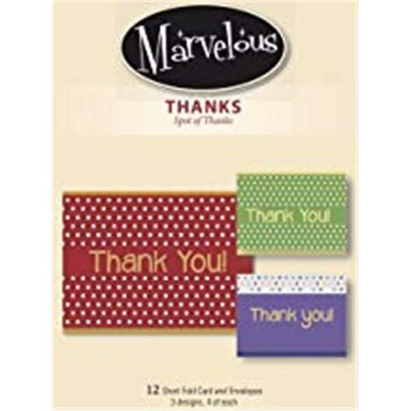Giftgear Thanks-New Marvelous No.167 Boxed Card, 12PK - GI3324241