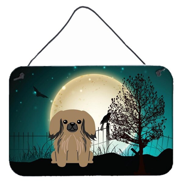 Carolines Treasures Halloween Scary Pekingnese Tan Wall or Door Hanging Prints - BB2292DS812