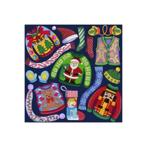 Trademark Fine Art Kimura Designs 'Christmas Ugly Sweaters' Canvas Art, 35x35 - ALI30796-C3535GG