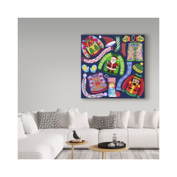 Trademark Fine Art Kimura Designs 'Christmas Ugly Sweaters' Canvas Art, 35x35 - ALI30796-C3535GG