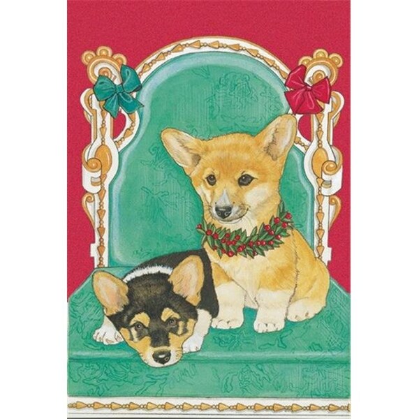 Pipsqueak Productions Pipsqueak Productions C887 Welsh Corgi Christmas Boxed Cards - Pack of 10 - C887