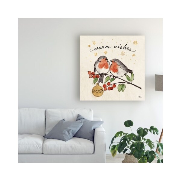 Trademark Fine Art Janelle Penner 'Christmas Lovebirds Ii' Canvas Art, 35x35 - WAP10008-C3535GG