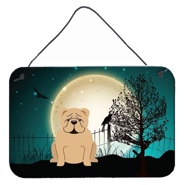 Carolines Treasures Halloween Scary English Bulldog Fawn Wall or Door Hanging Prints - BB2314DS812
