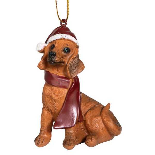 Design Toscano Dachshund Holiday Dog Ornament Sculpture - JH576308