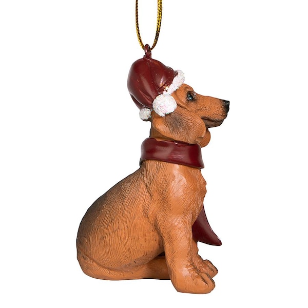 Design Toscano Dachshund Holiday Dog Ornament Sculpture - JH576308
