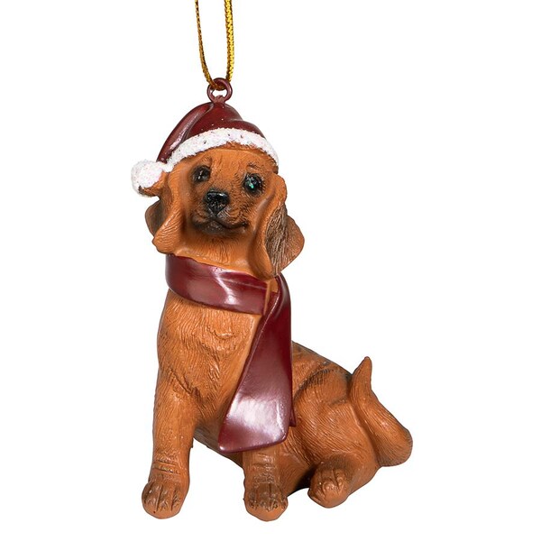 Design Toscano Dachshund Holiday Dog Ornament Sculpture - JH576308
