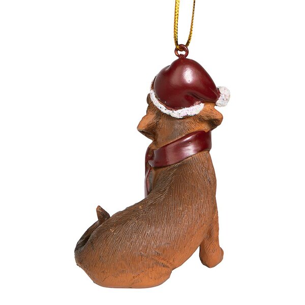 Design Toscano Dachshund Holiday Dog Ornament Sculpture - JH576308