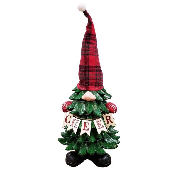 Alpine LED Multicolored Cheer Tree Gnome Indoor Christmas Decor 28 in - WQA1538CC