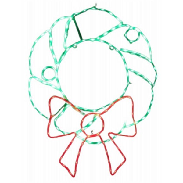 Hk Star Bright Lighting 36 in. Holiday Wonderland 2D Wreath Light - 105253