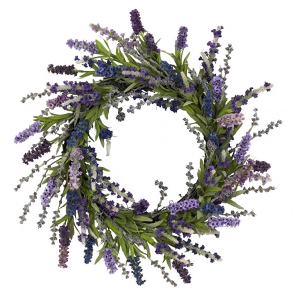 Nearly Natural 20 in. Lavender Wreath - 4785