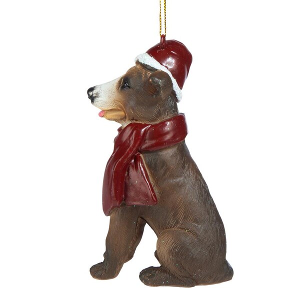 Design Toscano Pitbull Holiday Dog Ornament Sculpture - JH576312