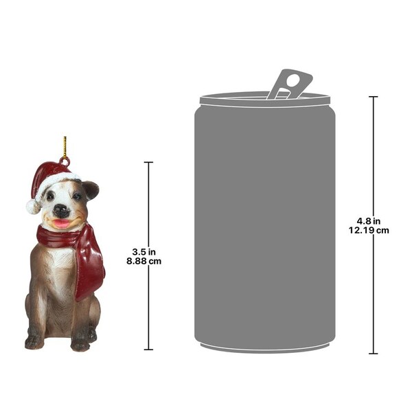 Design Toscano Pitbull Holiday Dog Ornament Sculpture - JH576312