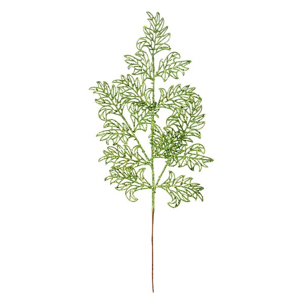 Vickerman 22 in. Lime Glitter Lace Holly Leaf Spray, 12 per Bag, 12PK - L186273