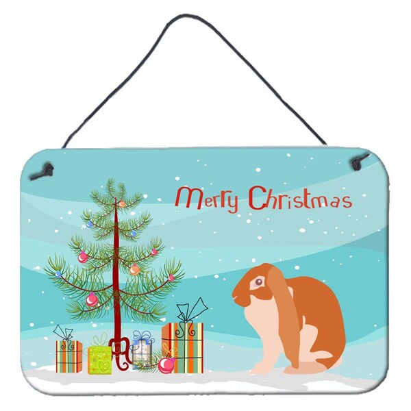 Carolines Treasures English Lop Rabbit Christmas Wall or Door Hanging Prints - BB9329DS812