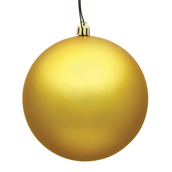 Vickerman 3 in. Honey Gold Matte UV Treated Christmas Ornament Ball, 12PK - N590837DMV