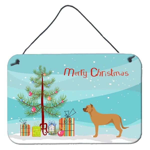 Carolines Treasures Schnauzer Christmas Wall or Door Hanging Prints - BB8512DS812