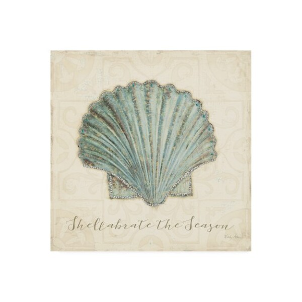 Trademark Fine Art Emily Adams 'Beach Treasures I Christmas' Canvas Art, 35x35 - WAP11445-C3535GG