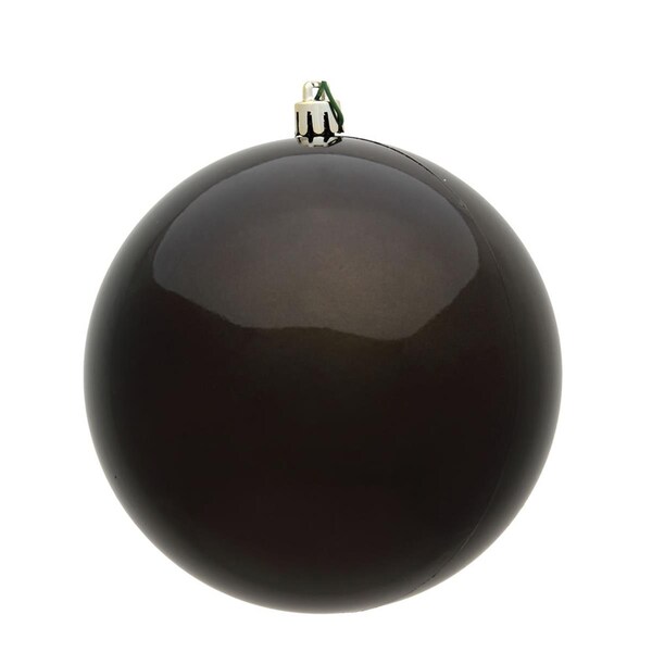 Vickerman 12 in. Gunmetal Shiny UV Drilled Cap Christmas Ornament Ball - N593084DSV