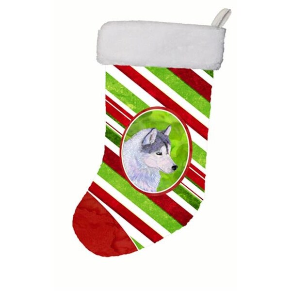 Carolines Treasures Carolines Treasures SS4533-CS 11 x 18 in. Siberian Husky Winter Snowflakes Christmas Stocking - SS4533-CS