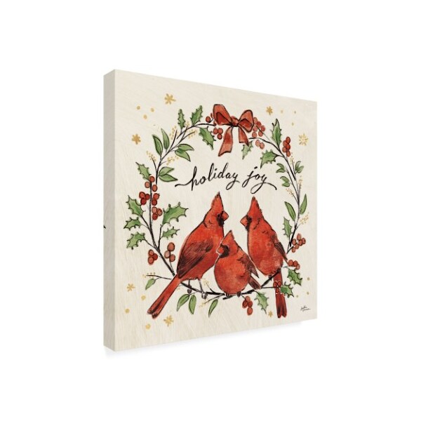 Trademark Fine Art Janelle Penner 'Christmas Lovebirds Xi' Canvas Art, 18x18 - WAP10015-C1818GG