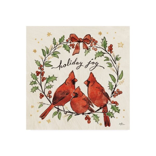 Trademark Fine Art Janelle Penner 'Christmas Lovebirds Xi' Canvas Art, 18x18 - WAP10015-C1818GG