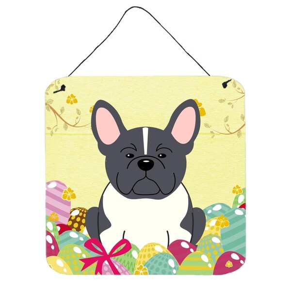 Carolines Treasures Easter Eggs French Bulldog Black White Wall or Door Hanging Prints - BB6012DS66
