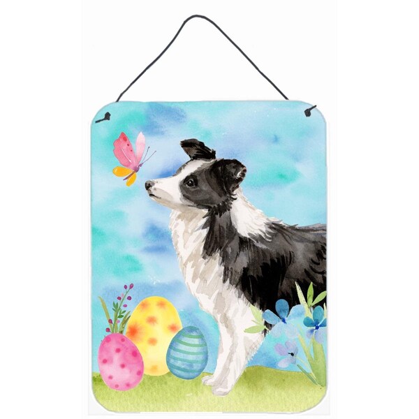 Carolines Treasures Border Collie Easter Wall or Door Hanging Print - BB9618DS1216