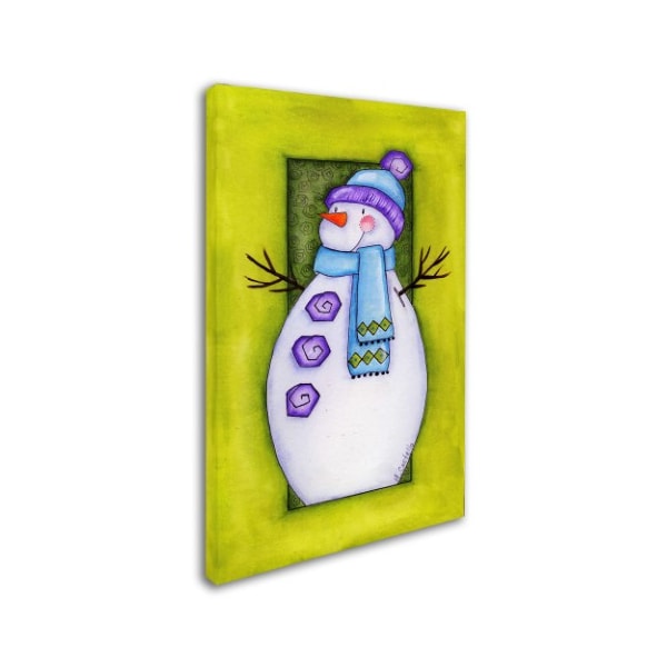 Trademark Fine Art Maureen Lisa Costello 'Holiday Wishes Snowman' Canvas Art, 12x19 - ALI12280-C1219GG