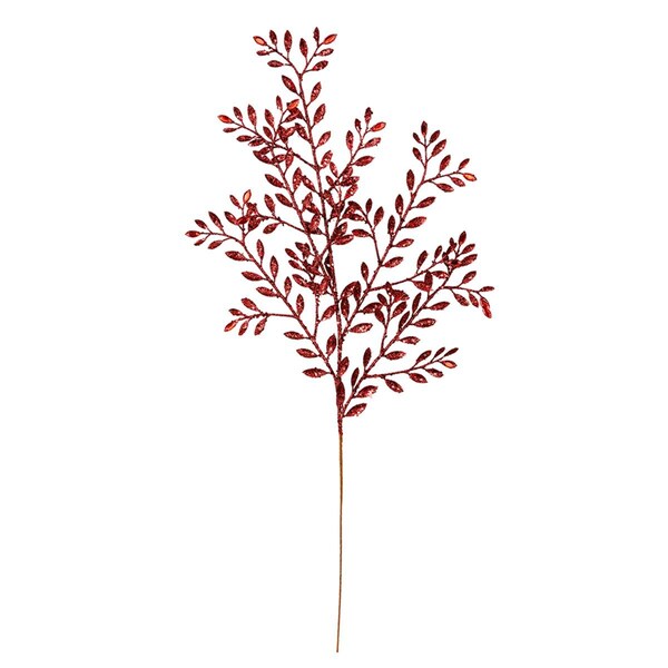 Vickerman 25 in. Burgundy Ruscus Glitter Spray with Jewel, 12 per Bag, 36PK - L186065