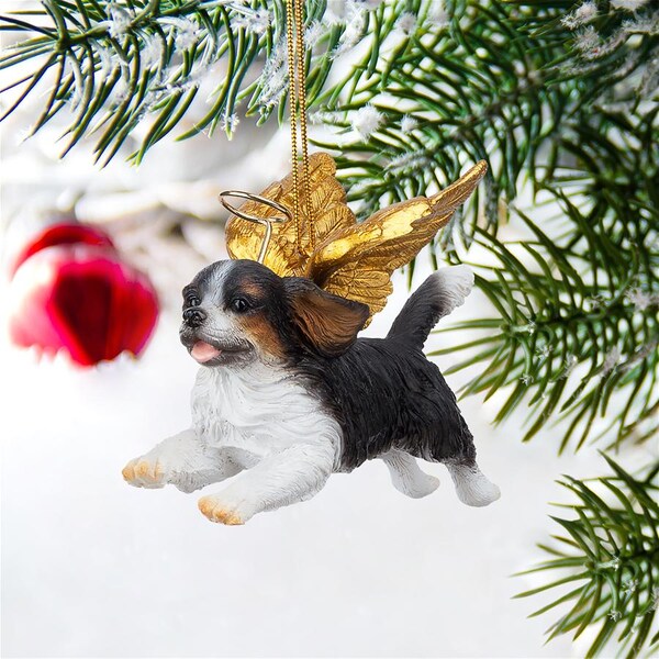 Design Toscano Honor the Pooch: Cavalier Holiday Dog Angel Ornament - JH170728