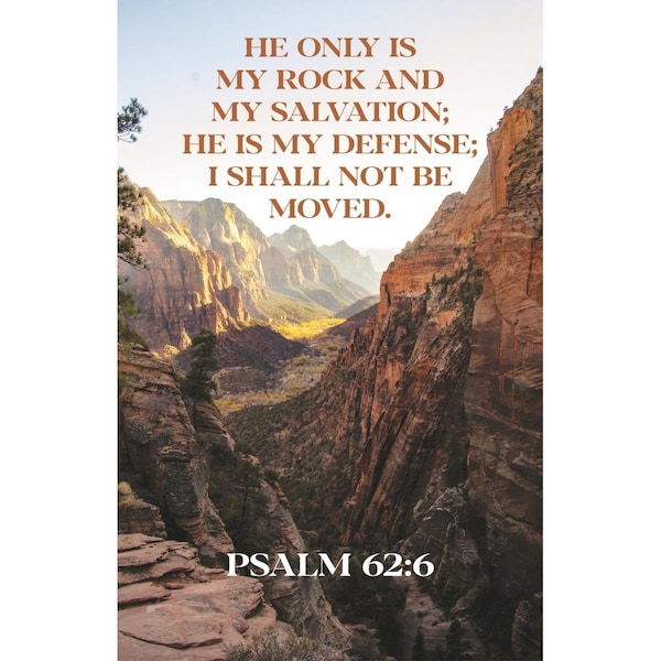 Coolcollectibles He Only is My Rock & My Salvation Psalm 26 - 6 Bulletin, 100PK - CO3324848