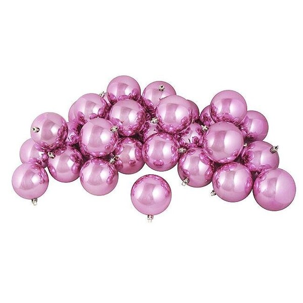 Northlight Seasonal Northlight Seasonal 31754316 Shiny Bubblegum Pink Shatterproof Christmas Ball Ornaments - 31754316