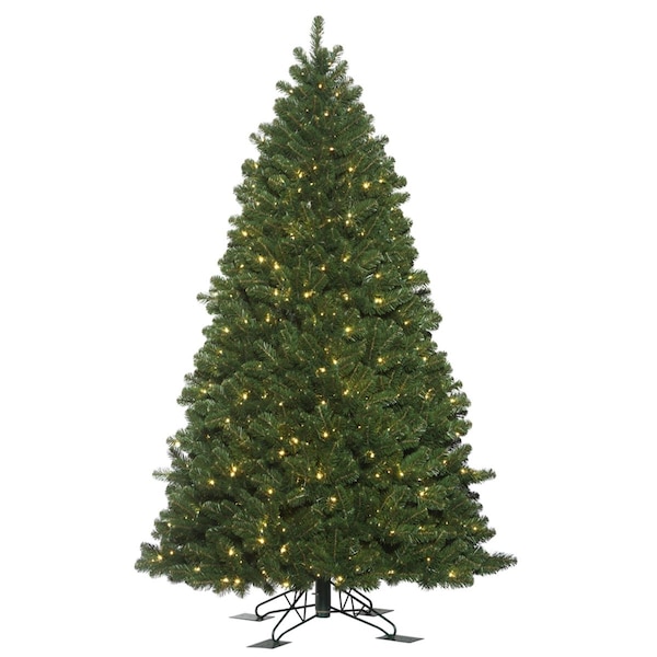 Vickerman 10 ft. x 69 in. Green Oregon Fir Outdoor Christmas Tree with 1550 Warm White Dura Light - C165286LED