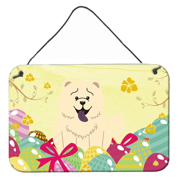 Carolines Treasures Easter Eggs Chow Chow White Wall or Door Hanging Prints - BB6140DS812