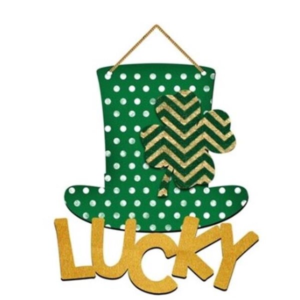 Designocracy Designocracy 99753-M Lucky Hat Wooden Magnet - 99753-M