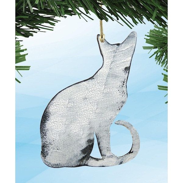 Designocracy Cat Wooden Ornament - 99112O