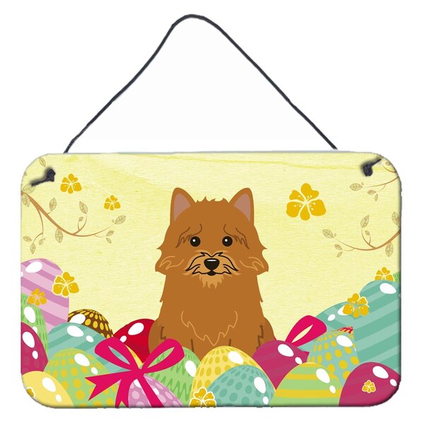 Carolines Treasures Easter Eggs Norwich Terrier Wall or Door Hanging Prints - BB6020DS812