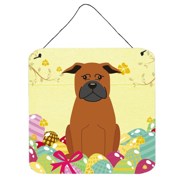 Carolines Treasures Easter Eggs Chinese Chongqing Dog Wall or Door Hanging Prints - BB6111DS66