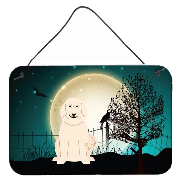 Carolines Treasures Halloween Scary Great Pyrenese Wall or Door Hanging Prints - BB2273DS812