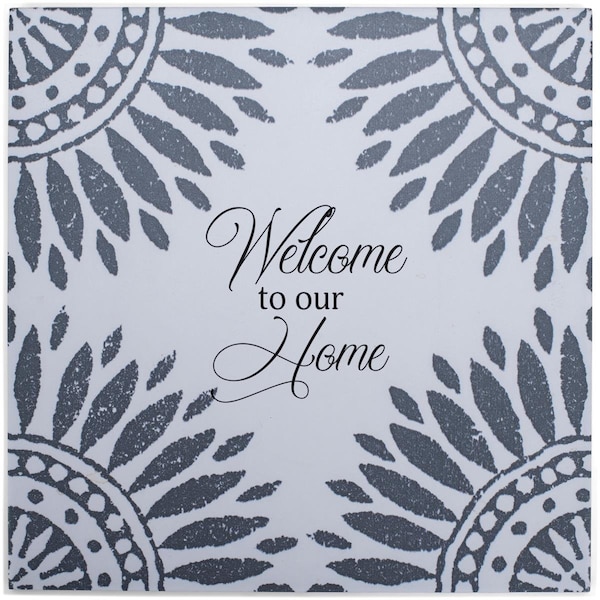 Dicksons Unisex Welcome To Our Home Cream Tabletop Tile, Multi Color - One Size - TLQ71CP