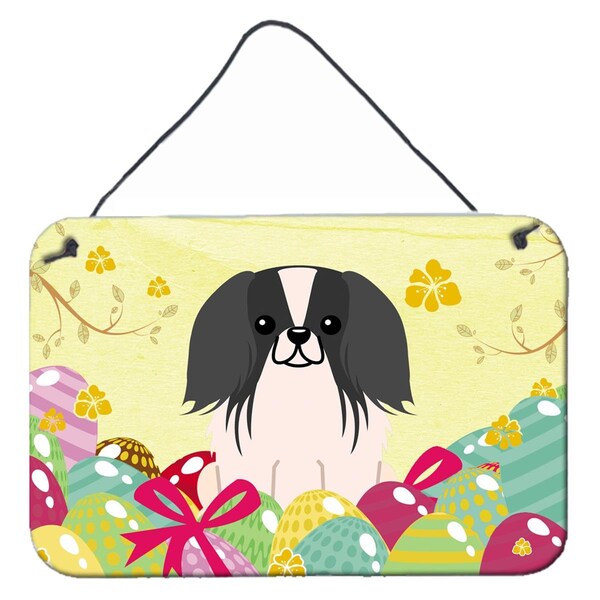 Carolines Treasures Easter Eggs Pekingnese Black White Wall or Door Hanging Prints - BB6105DS812