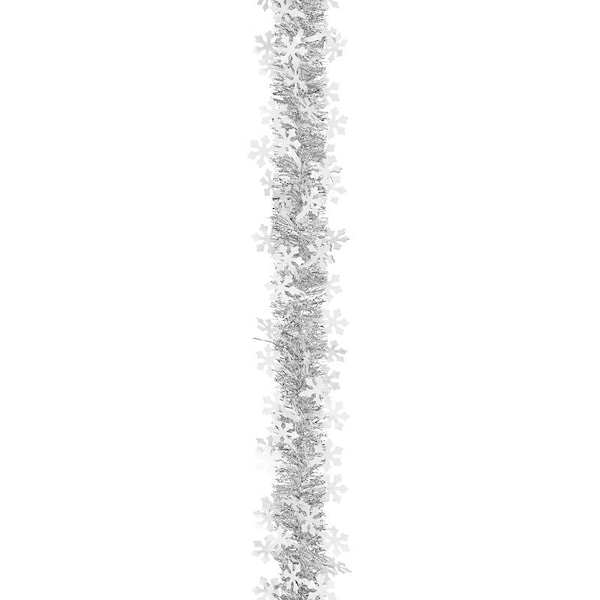 Holiday Trims Holiday Garland, Silver, 15 ft L, Tinsel - 3686013
