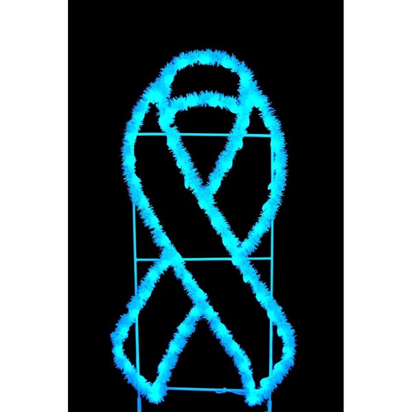 Queens Of Christmas 6 ft. Garland Awareness Ribbons, Teal - GM-RBN-06-TL-GAR