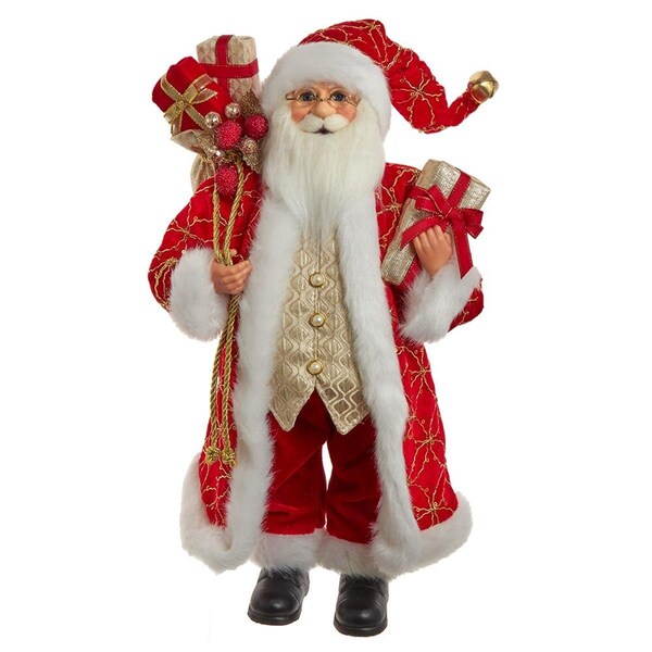 Kringle Klaus 17 in.  Red Santa with Gifts - KK0135