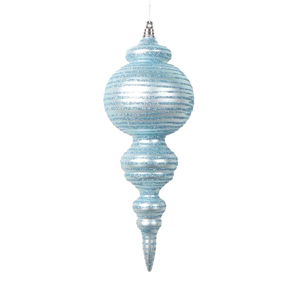 Vickerman 10 in. Matte Cone Ornament, Baby Blue - 2 per Bag - MT224532