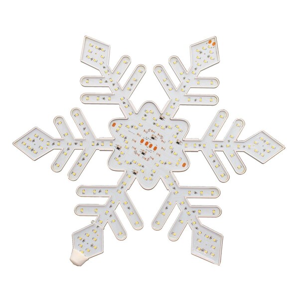 Queens Of Christmas 18 in. LED Diamond Snowflake, Warm White - SF-LED-SFDIA18-LWW