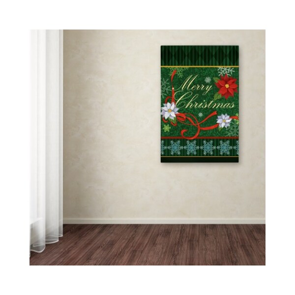 Trademark Fine Art Fiona Stokes-Gilbert 'Merry Christmas' Canvas Art, 22x32 - ALI13513-C2232GG