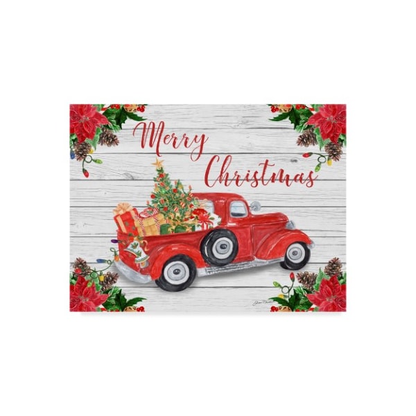 Trademark Fine Art Jean Plout 'Vintage Red Truck Christmas' Canvas Art, 24x32 - ALI37275-C2432GG